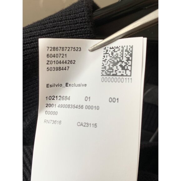 NWT Hugo Boss Mens 1/4 Zip Pullover Sweater M Wool Blend Black RHH10568 - Picture 11 of 11